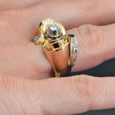 Retro Diamant-Knotenring