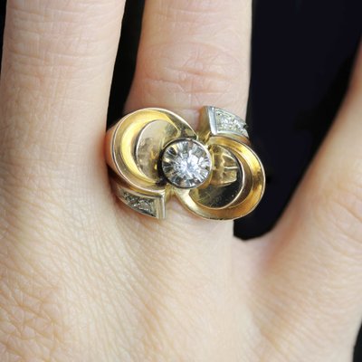 Retro Diamant-Knotenring