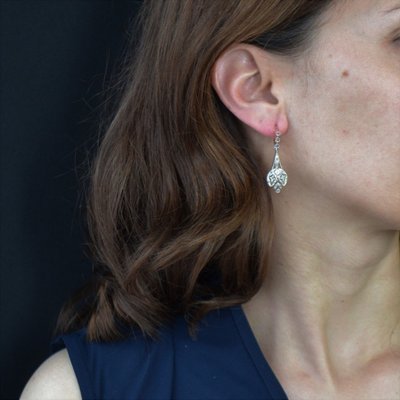 Antichi orecchini di diamanti Belle Époque