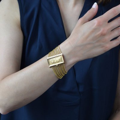 Bracelet Ancien Chaines Et Son Fermoir à La Pensée