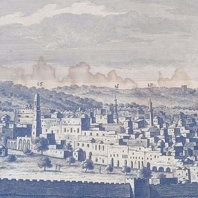 Panoramic views of Jerusalem in Scio, Framed engravings, 19th century