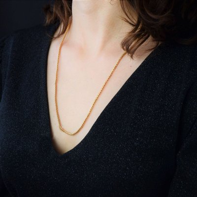 Chaine Or Jaune Maille Serpent