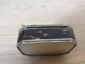 Snuffbox - Mother-of-pearl and tortoiseshell - Late 19th century