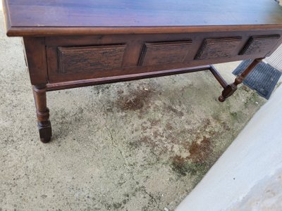 scrivania in rovere con 5 cassetti