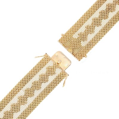 Braccialetto vintage con nastro dorato