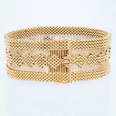 Braccialetto vintage con nastro dorato