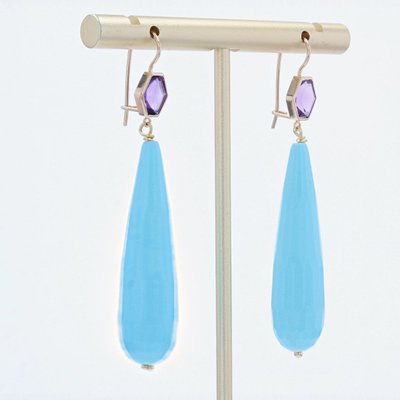 Amethyst und Türkis Ohrhänger