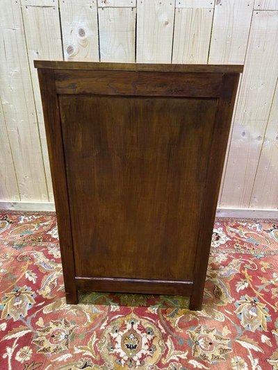 Piccolo showcase art deco in noce e placcatura