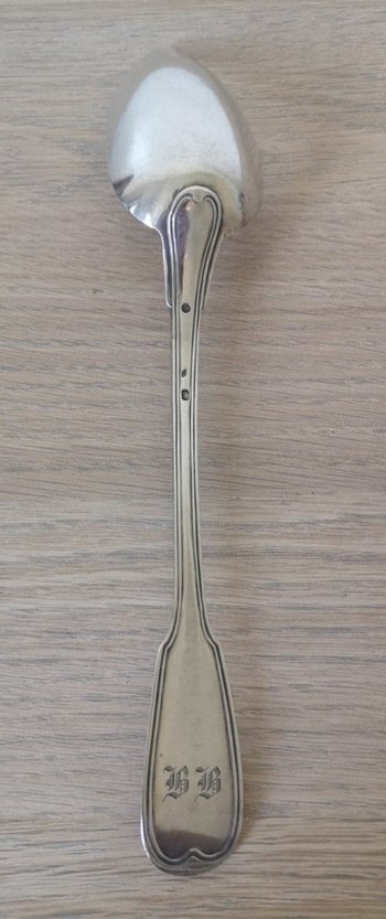 Stew spoon - Solid silver - Circa 1819-1838