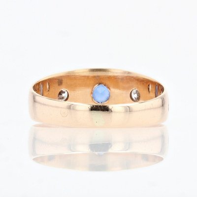 Armreif aus Roségold mit Saphir und Diamanten