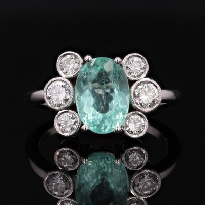 Paraiba-Turmalin- und Diamantring