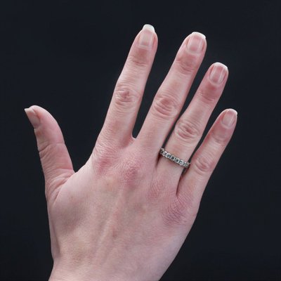 Full Round Diamond Wedding Band