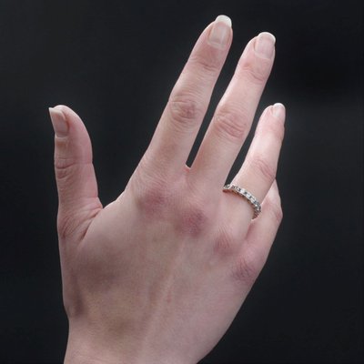 Full Round Diamond Wedding Band
