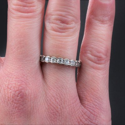 Full Round Diamond Wedding Band