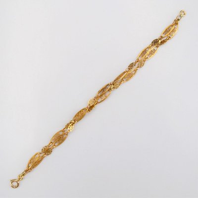 Bracelet Ancien Or Double Rang Filigrané
