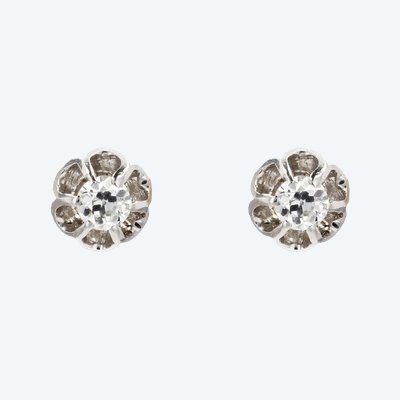 Boucles d'Oreilles Diamants Serti Dahlia