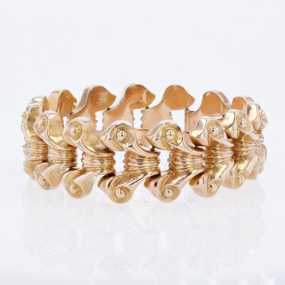 Bracelet Tank Reversible En Or Jaune
