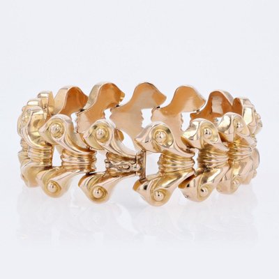 Bracelet Tank Reversible En Or Jaune