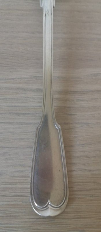 Stew spoon - Silver - Late 19th century