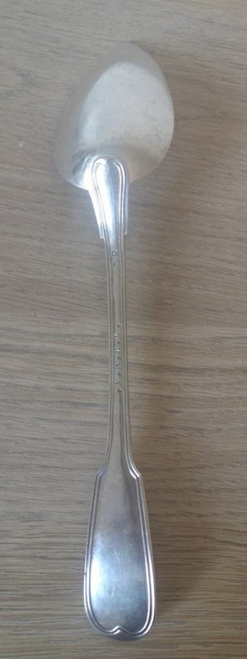 Stew spoon - Silver - Late 19th century
