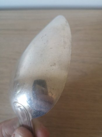 Stew spoon - Silver - Late 19th century