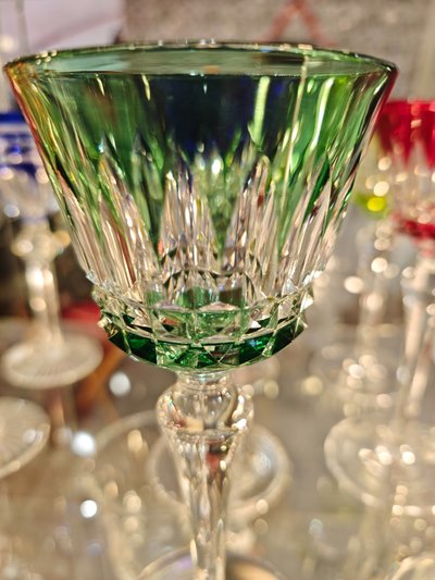Baccarat, 6 Rheinweingläser, Modell Piccadilly