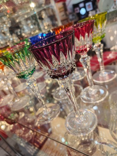 Baccarat, 6 Rheinweingläser, Modell Piccadilly