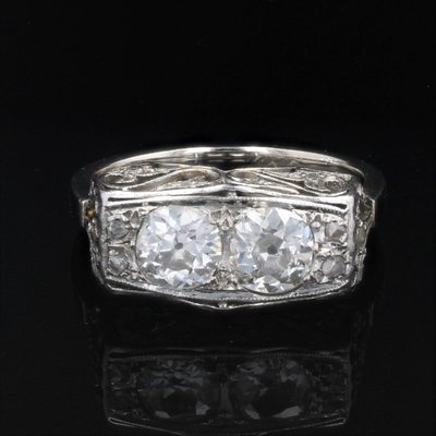 Bague Art Déco Duo Diamants