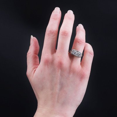 Bague Art Déco Duo Diamants