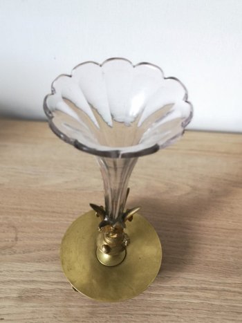 Soliflore - Bronze doré et cristal - Vers 1900