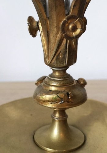 Soliflore - Bronze doré et cristal - Vers 1900