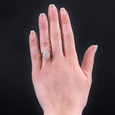 Bague Ancienne Opale Et Or