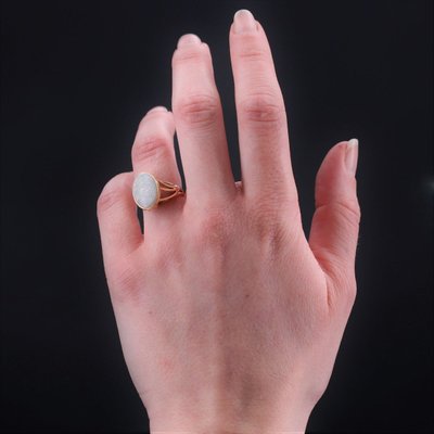 Bague Ancienne Opale Et Or