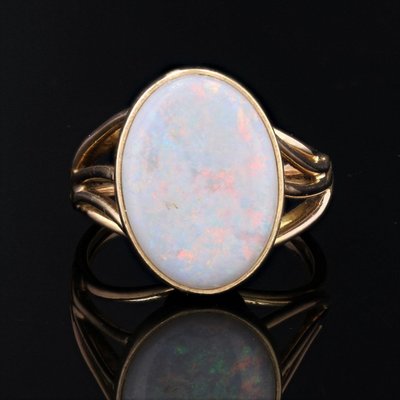 Bague Ancienne Opale Et Or