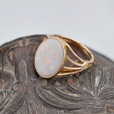 Bague Ancienne Opale Et Or