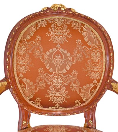 Satz von 3 Cabriolet-Sesseln im Louis XVI-Stil
