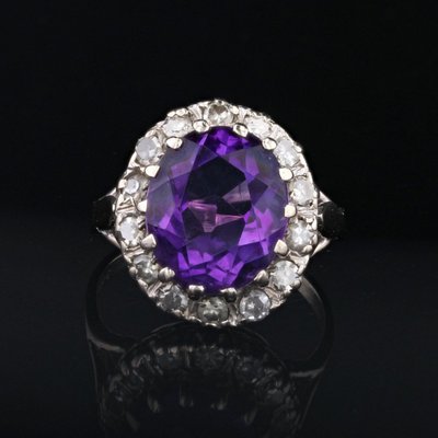 Bague Améthyste Diamants
