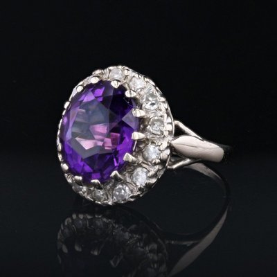 Bague Améthyste Diamants