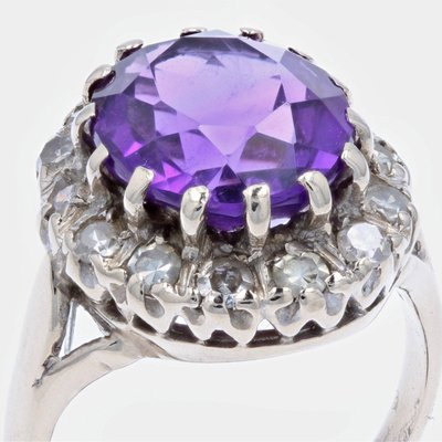 Bague Améthyste Diamants