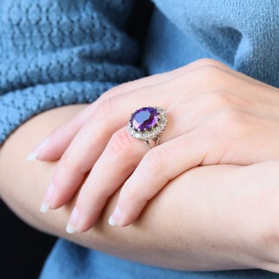 Bague Améthyste Diamants