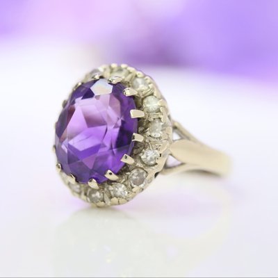 Bague Améthyste Diamants