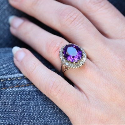 Bague Améthyste Diamants