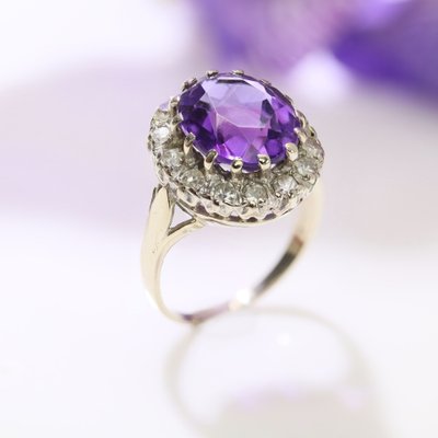 Bague Améthyste Diamants