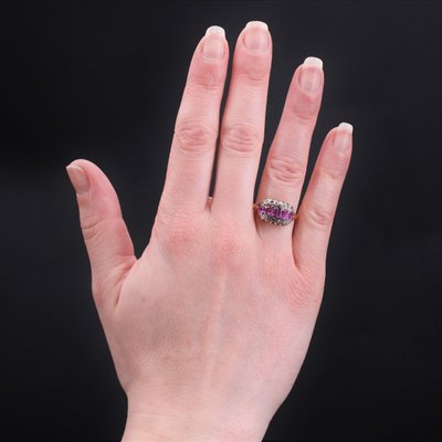Bague Ancienne Rubis Diamants