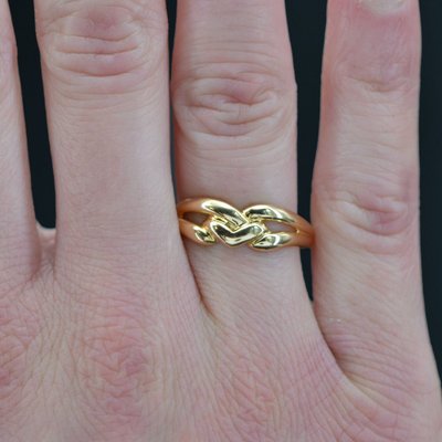 Bague Or Jaune Entrelacé