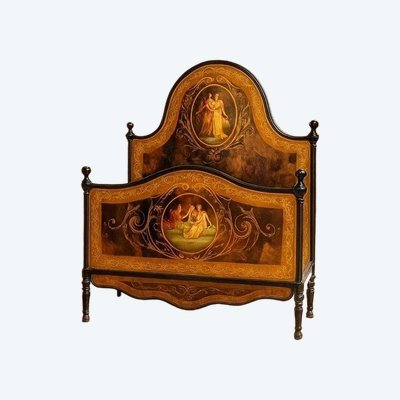 Antique Italian Napoleon III double bed