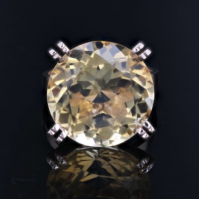 Anello vintage con citrino e oro