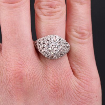 Bague Dôme Diamants Ancienne