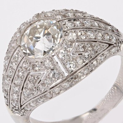 Bague Dôme Diamants Ancienne