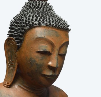 Large Sakyamuni Buddha in dry lacquer / Burma - Shan State / 18th century - 19th century